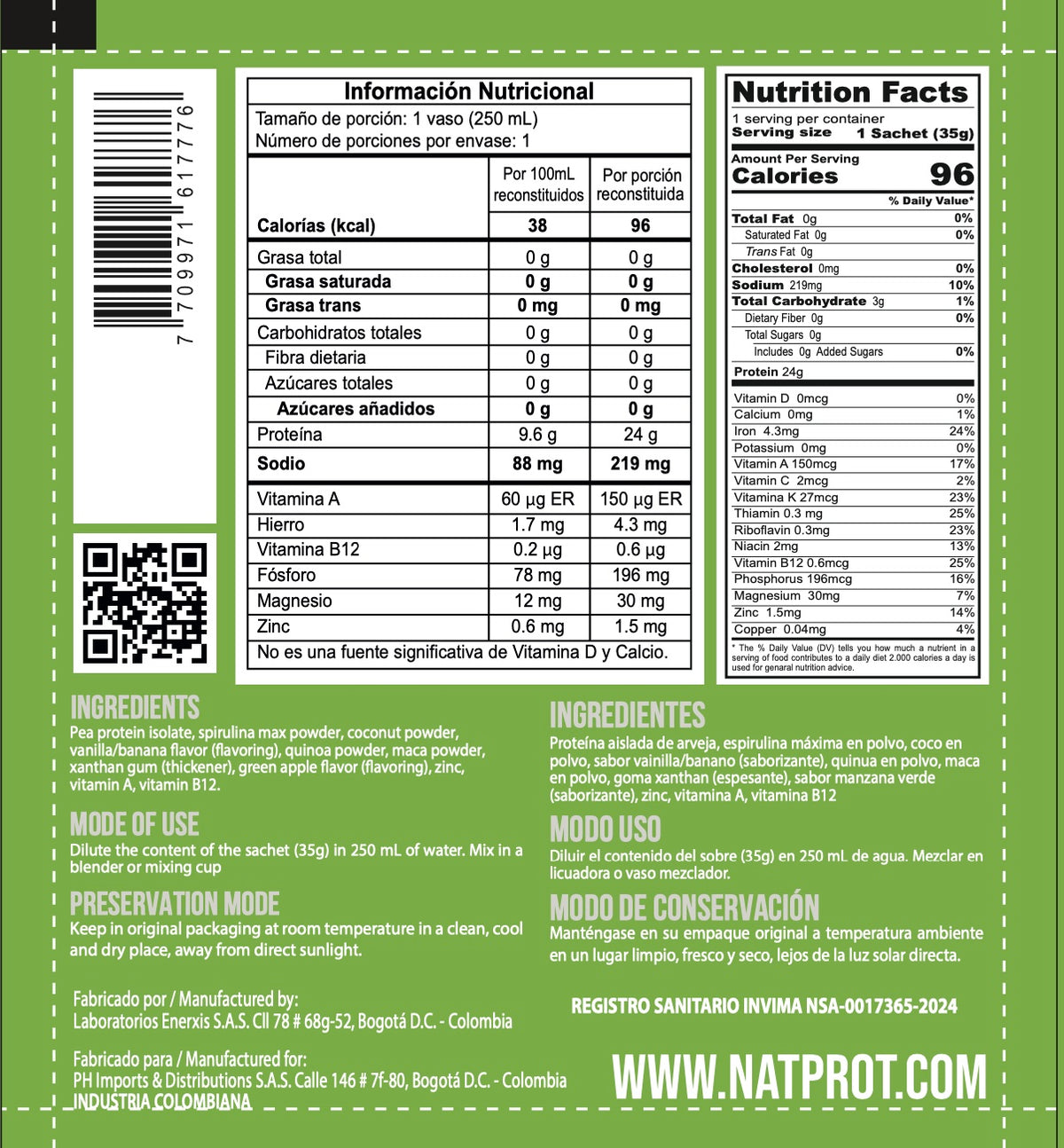 NAT-PROT II MEN — 35g sachet (12 per box)