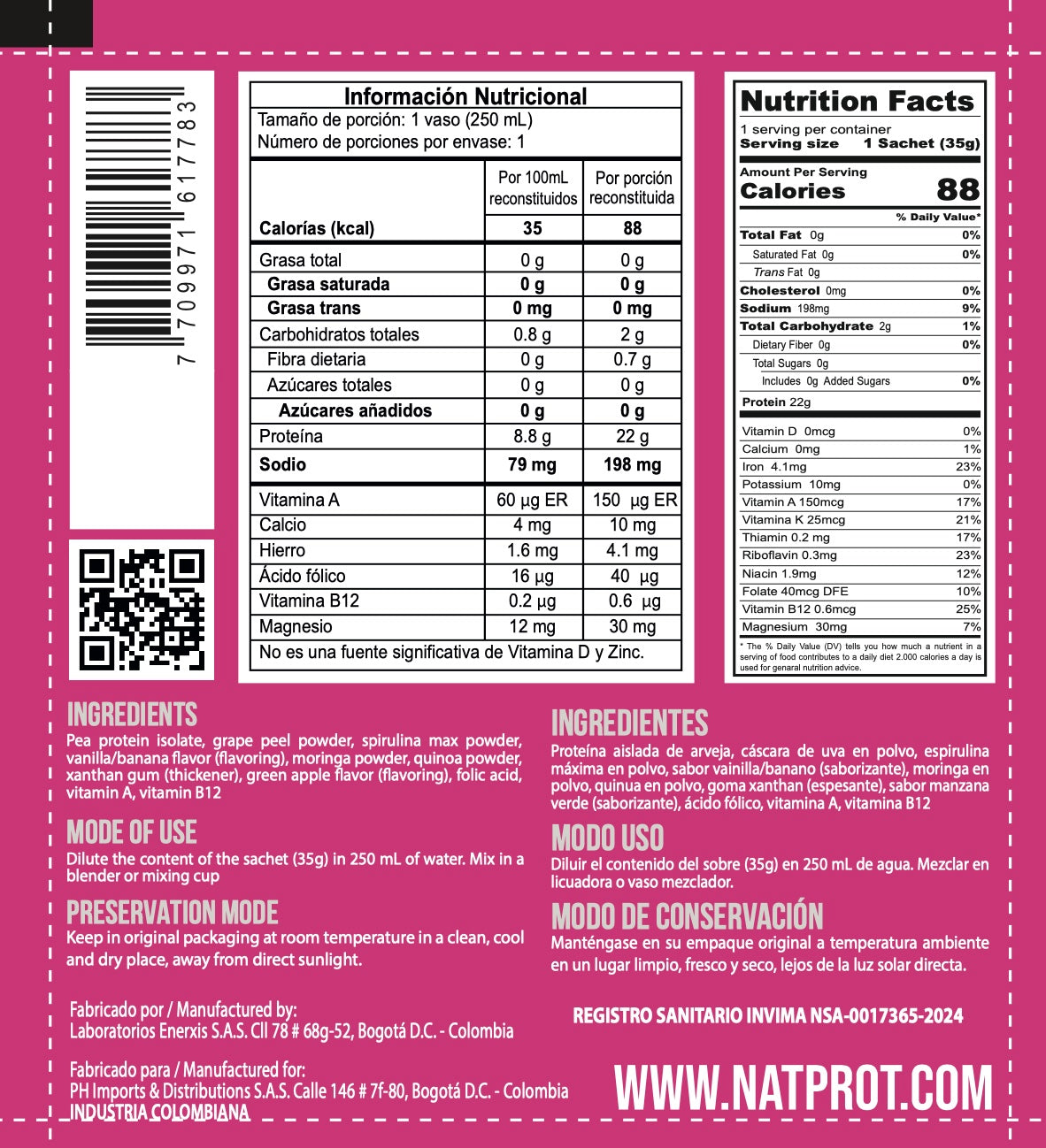 NAT-PROT II WOMEN — 35g sachet (12 per box)